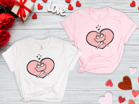 Valentine Cute Googly Love Eyes Heart Shirt