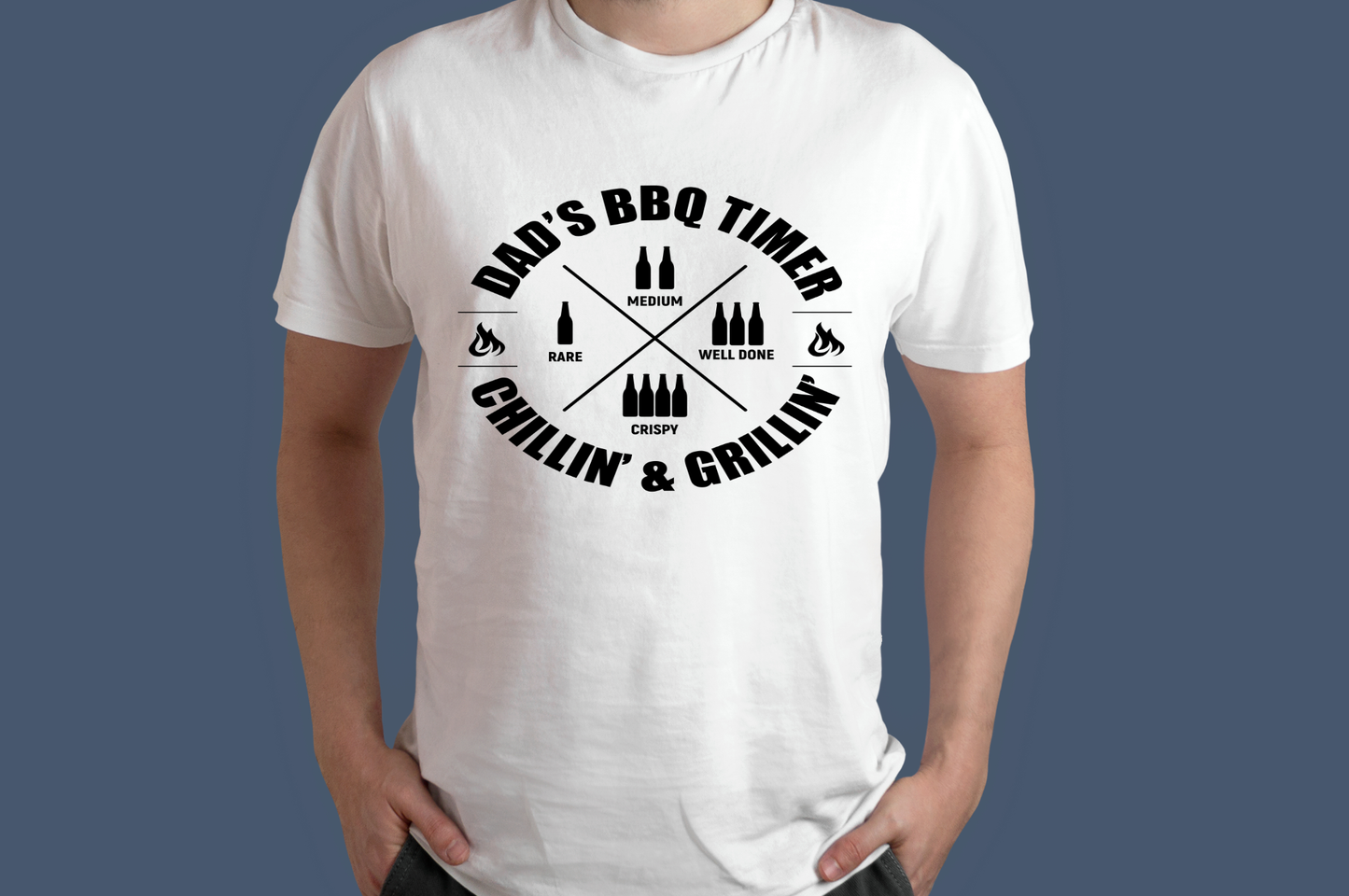 Dad's BBQ Timer Chillin' & Grillin' T-Shirt