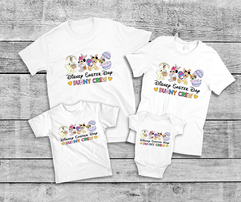 Easter Day Bunny Crew Design 1 Family Shirts