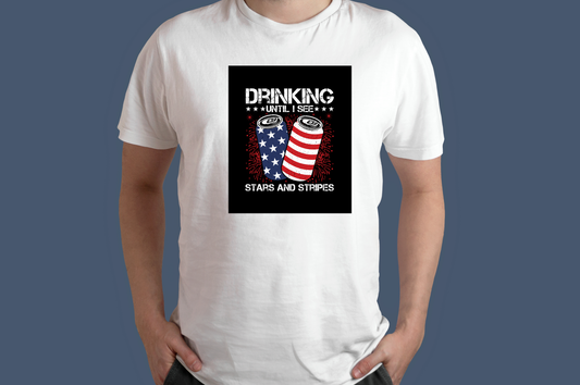 Drinking Until I See Stars & Stripes T-Shirt