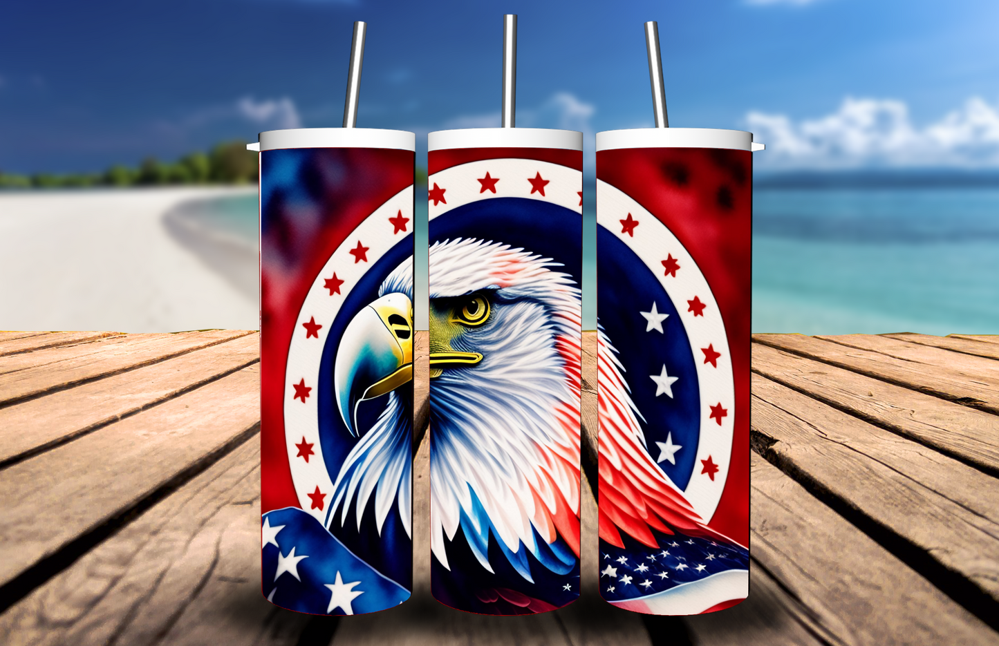 4th of July- Patriotic Eagle With Stars