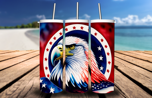 4th of July- Patriotic Eagle With Stars