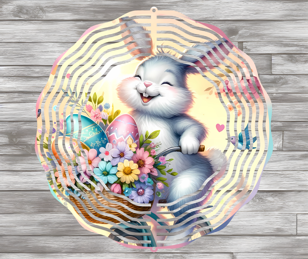 Easter Bunny Spring Wind Spinner