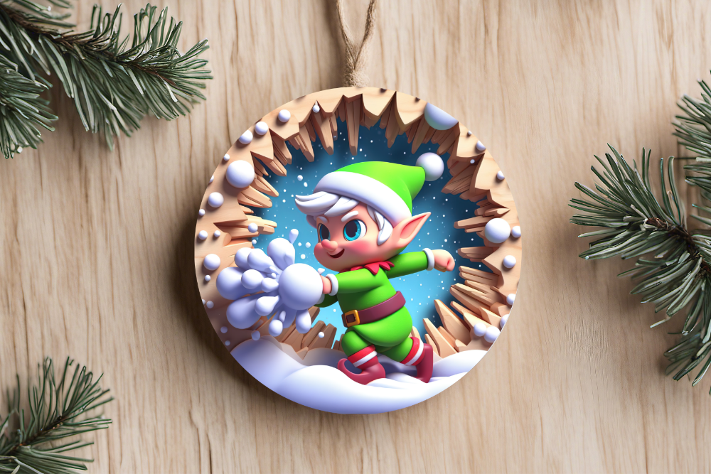 3D Elf Ornaments