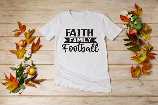 Faith Family Football T-Shirt