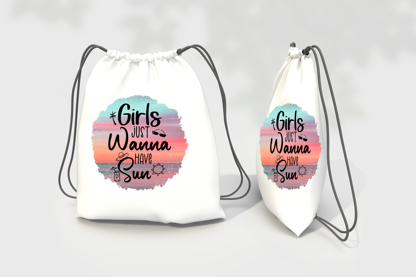 Girls Just Wanna Have Sun Backpack Canvas Bag