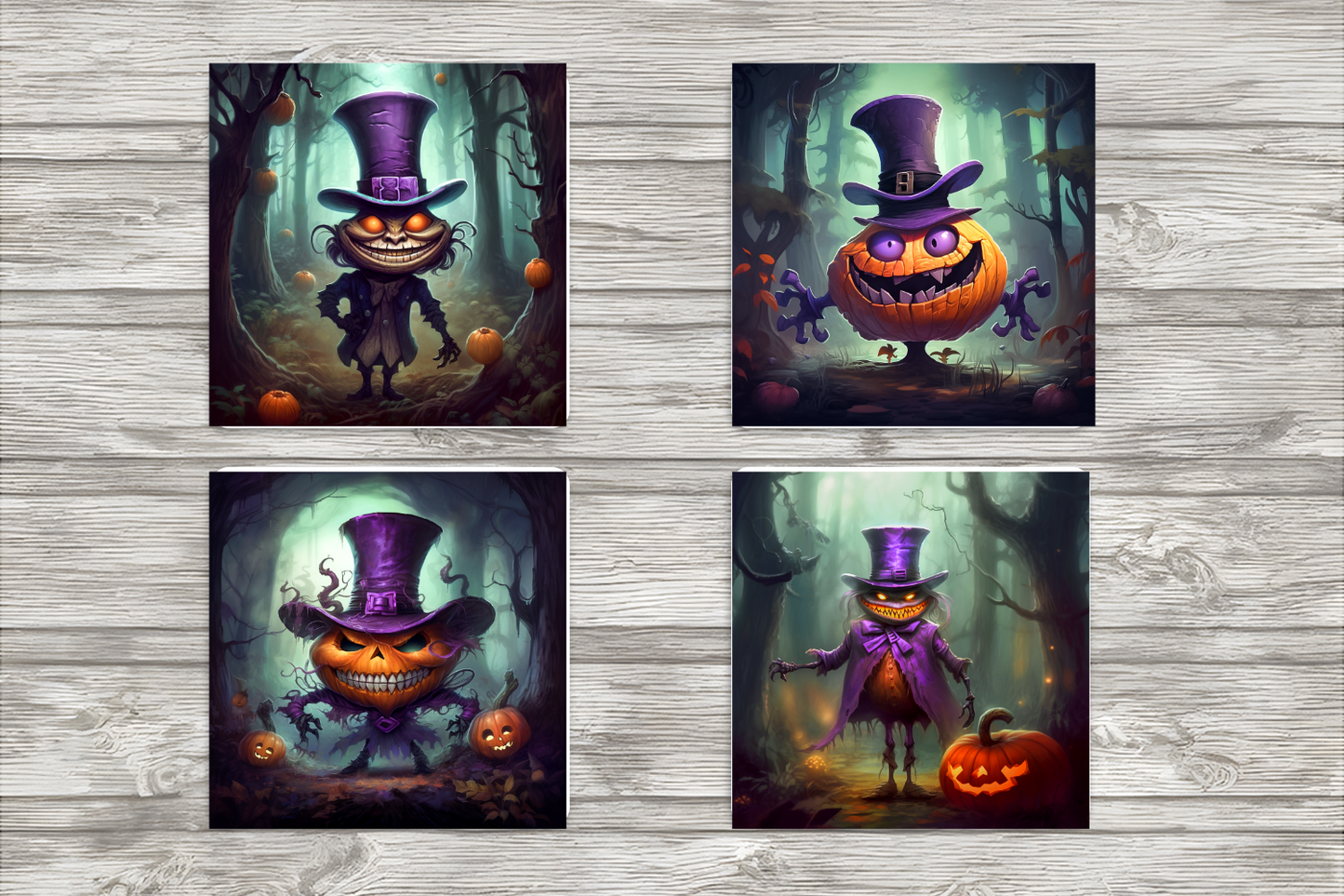 Halloween Monsters In A Hat Coasters
