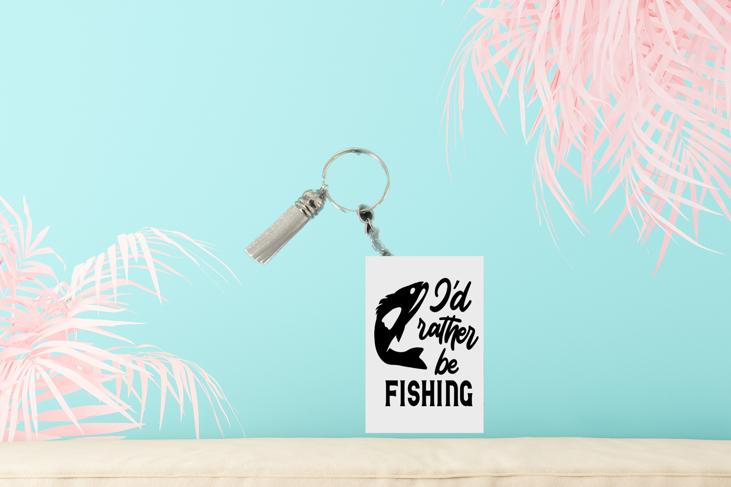I'd Rather Be Fishing Keychain