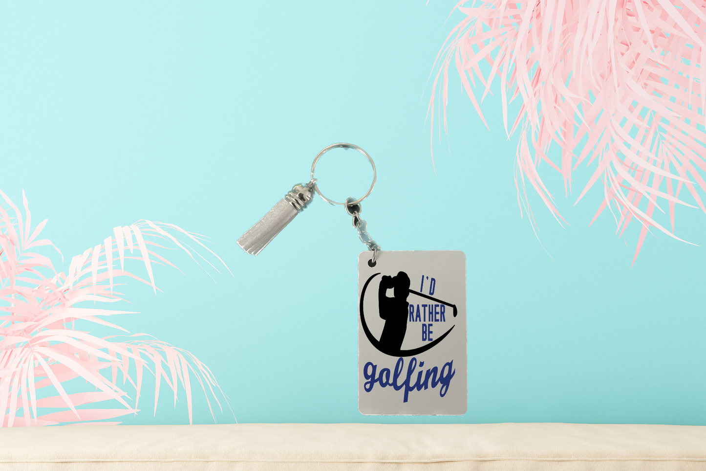 I'd Rather Be Golfing Keychain
