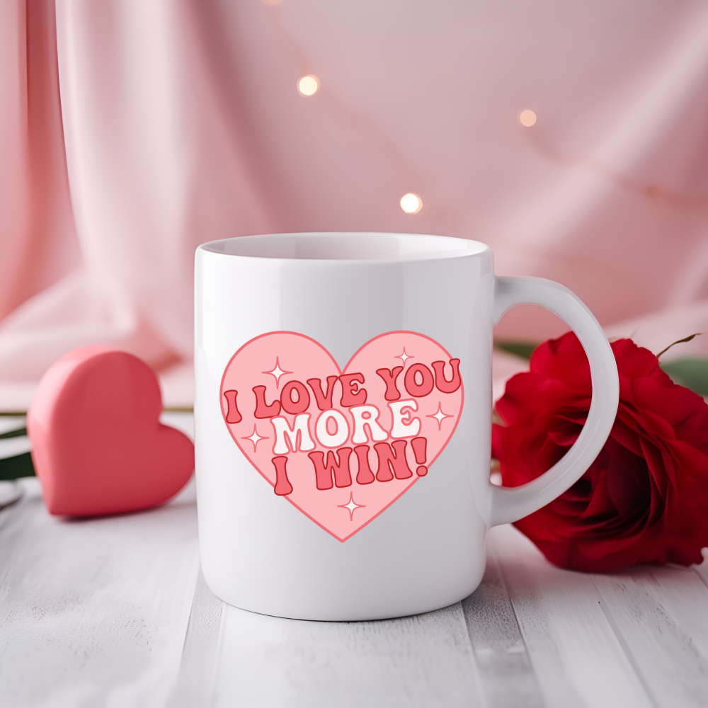 I Love You More... I Win Mug Set