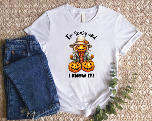 Halloween I'm Scary And I Know It Pumpkin T-Shirt