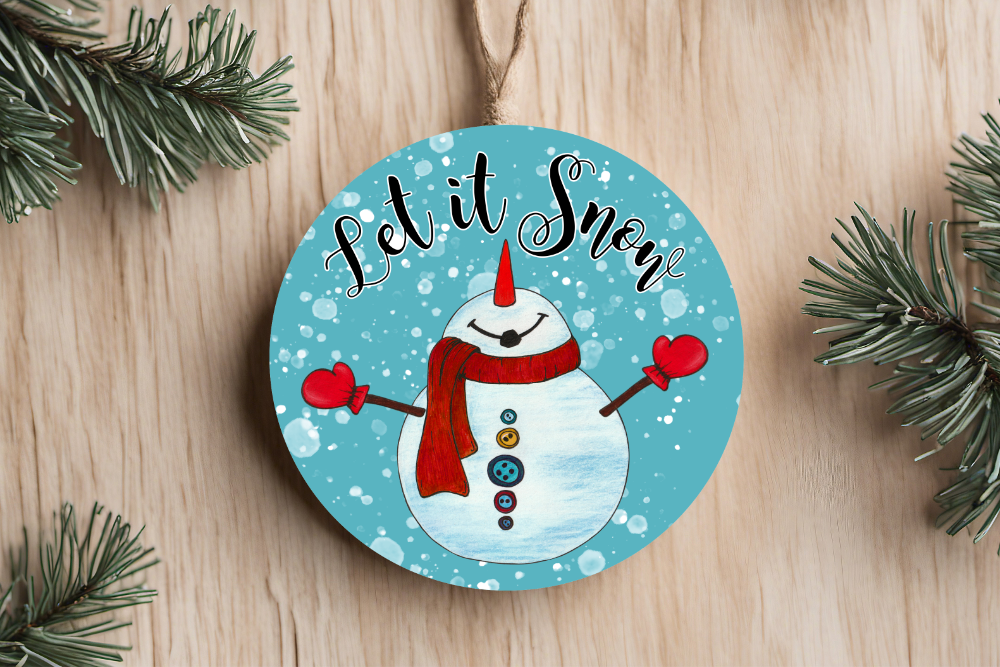 Let It Snow Snowman Ornament