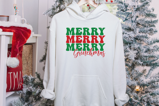 Retro Merry Grinchmas Hoodie