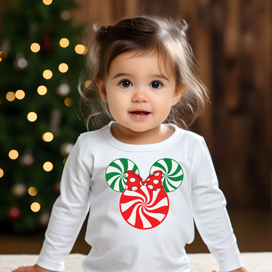 Minnie Peppermint Ears Christmas Shirt