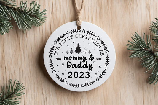 Our First Christmas as Mommy & Daddy 2023 Ornament