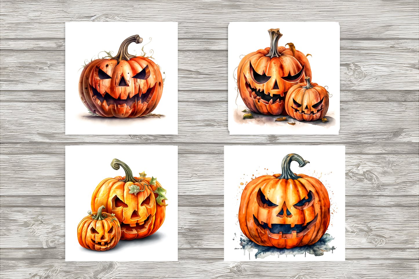 Halloween Jack O' Lantern Pumpkin Coasters