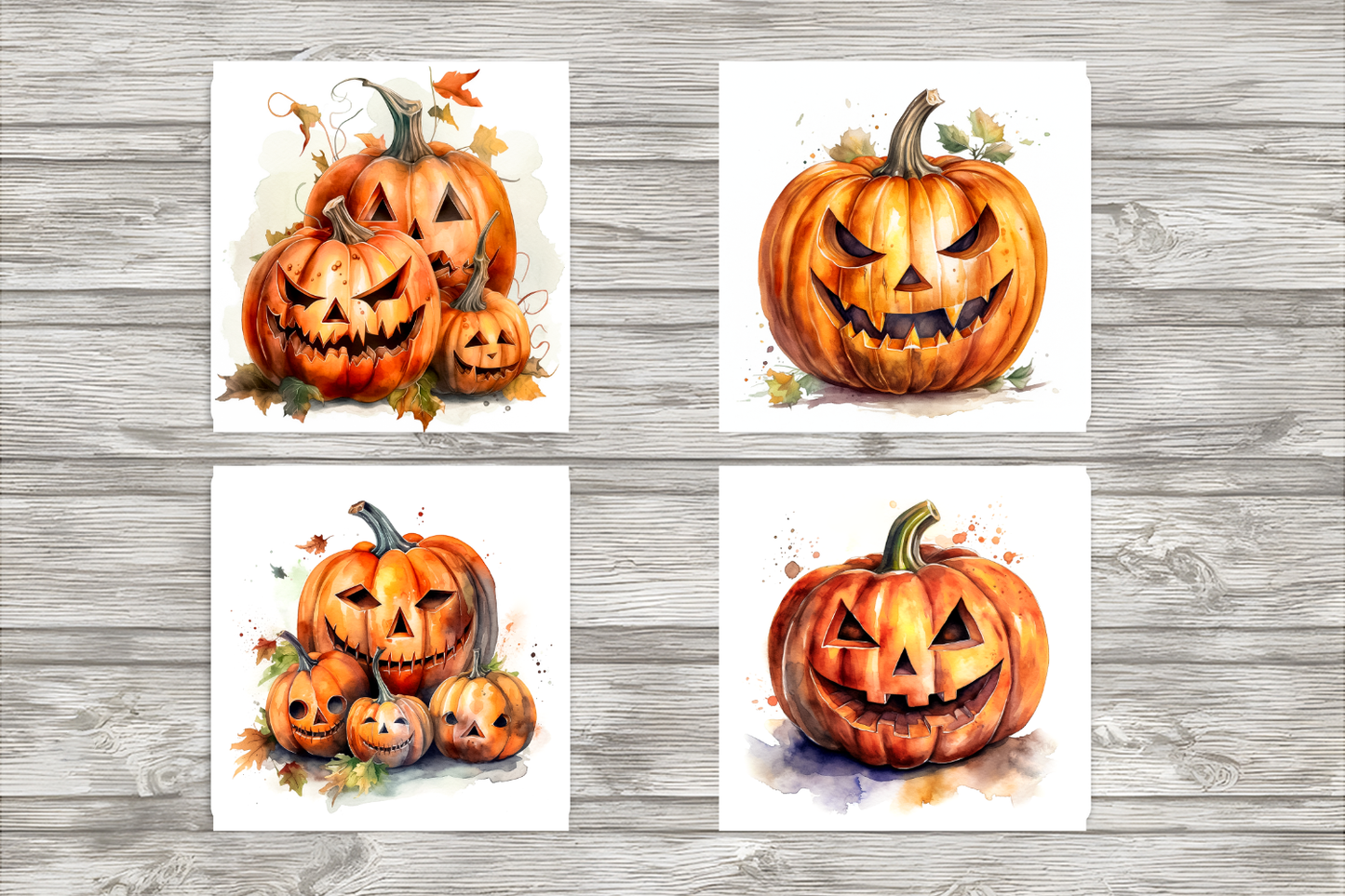 Halloween Jack O' Lantern Pumpkin Coasters