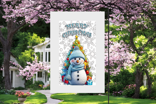 Christmas Snowman Garden Flag