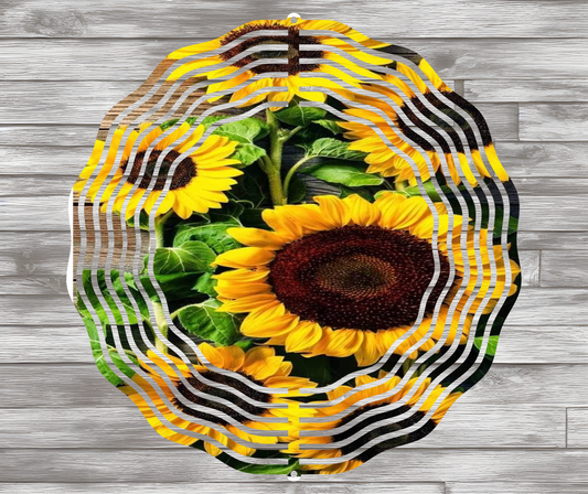 Traditional Yellow Sunflower Wind Spinner