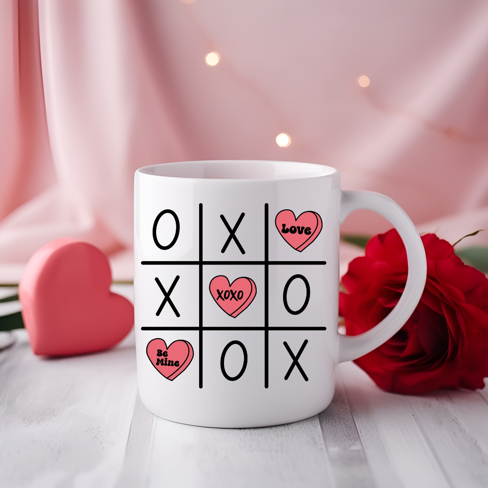 Tic Tac Toe Valentine Mug