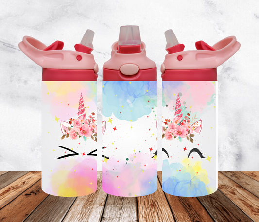 Cute Unicorn Flip Top Tumbler