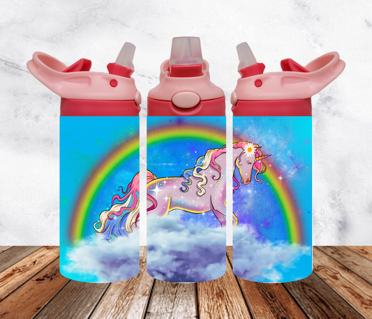 Unicorn & Rainbow Flip Top Tumbler