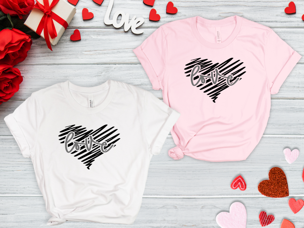 Black Love Heart Shirt