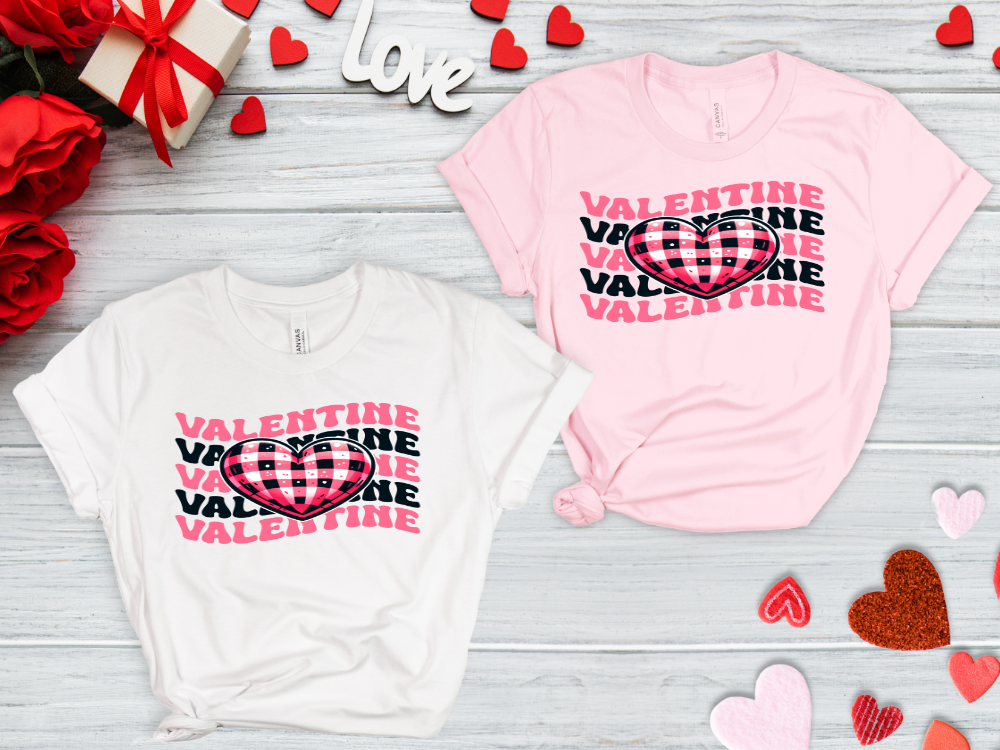 Valentine With Pink Heart Shirt