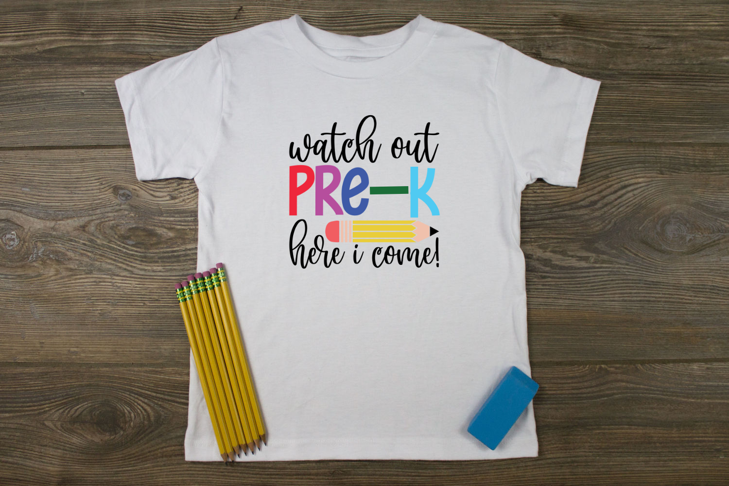 Watch Out (Grade Level) Here I Come With Pencil T-Shirt