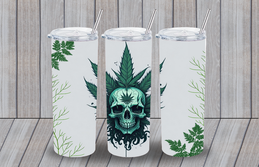 Cannabis Skull Tumbler