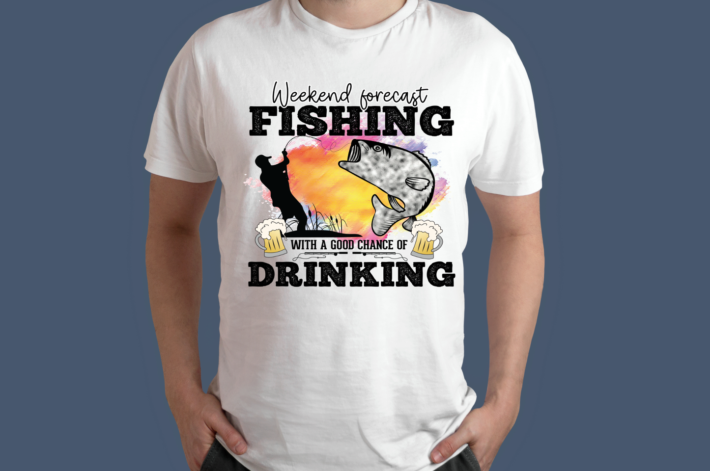Weekend Forecast Fishing With a Good Chance Of Drinking T-Shirt