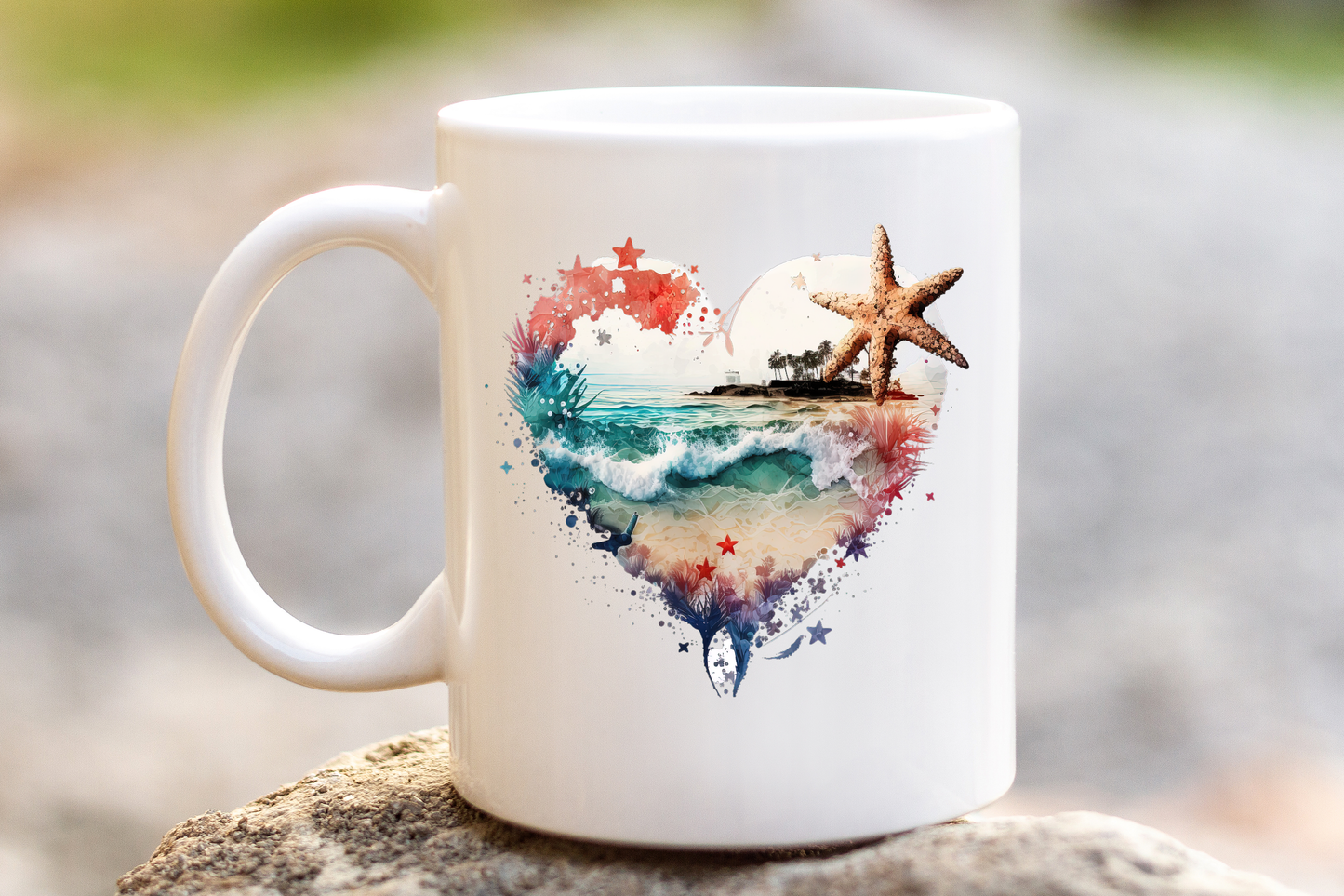 Beach Heart Mug