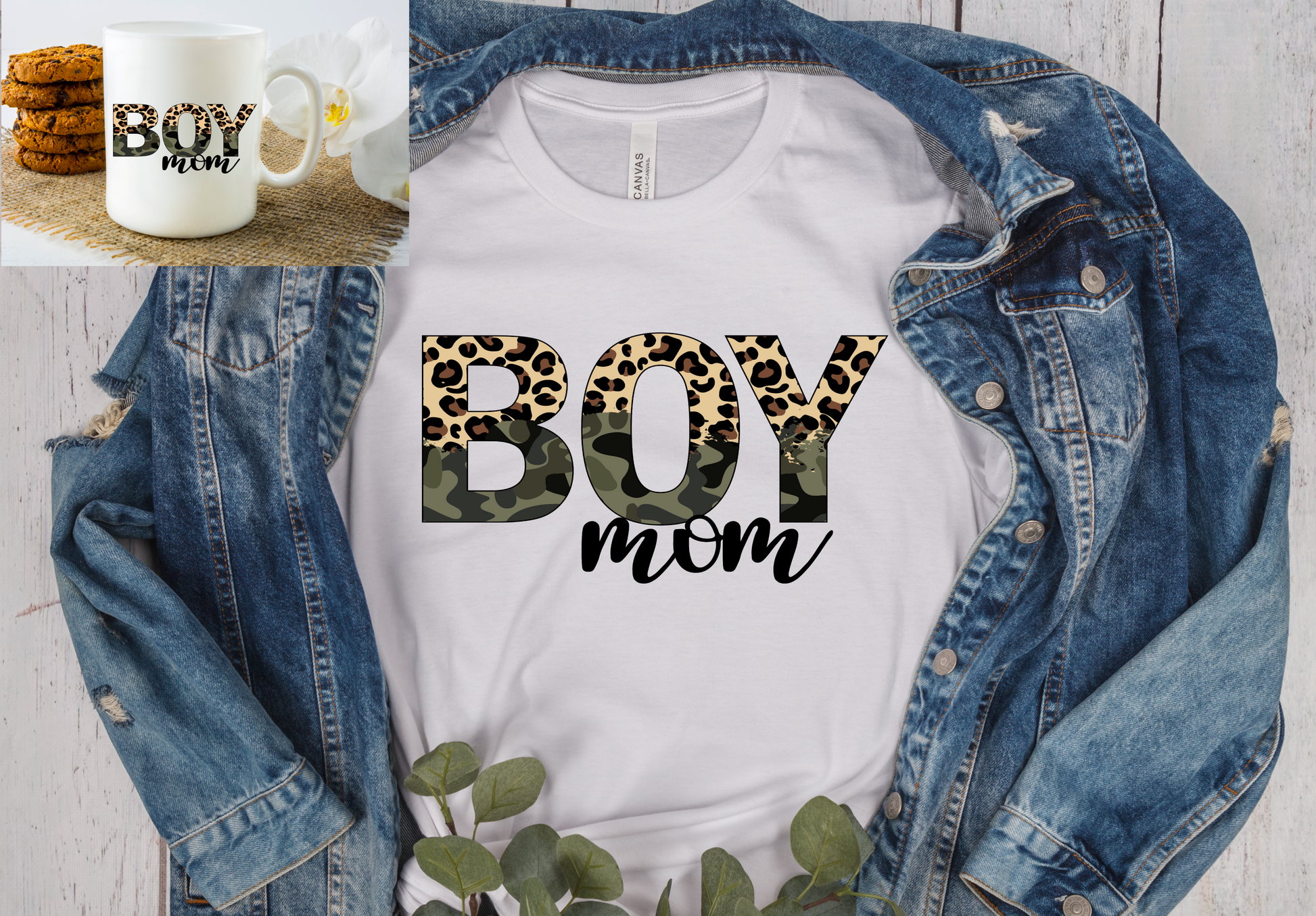 Cheeta/Camo Boy Mom T-Shirt and Mug Set – ToniRox Creations, LLC