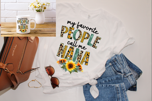 My Favorite People Call Me Nana T-Shirt and Mug Set