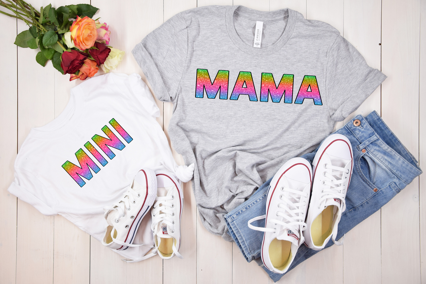 Glitter Mama/ Mini T-Shirt Set