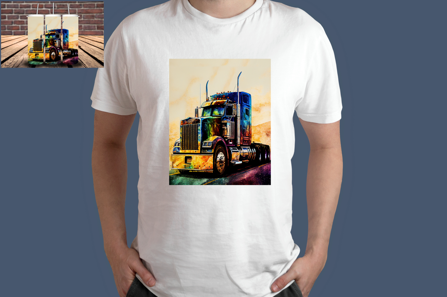 Mack Truck T-Shirt and Tumbler Set