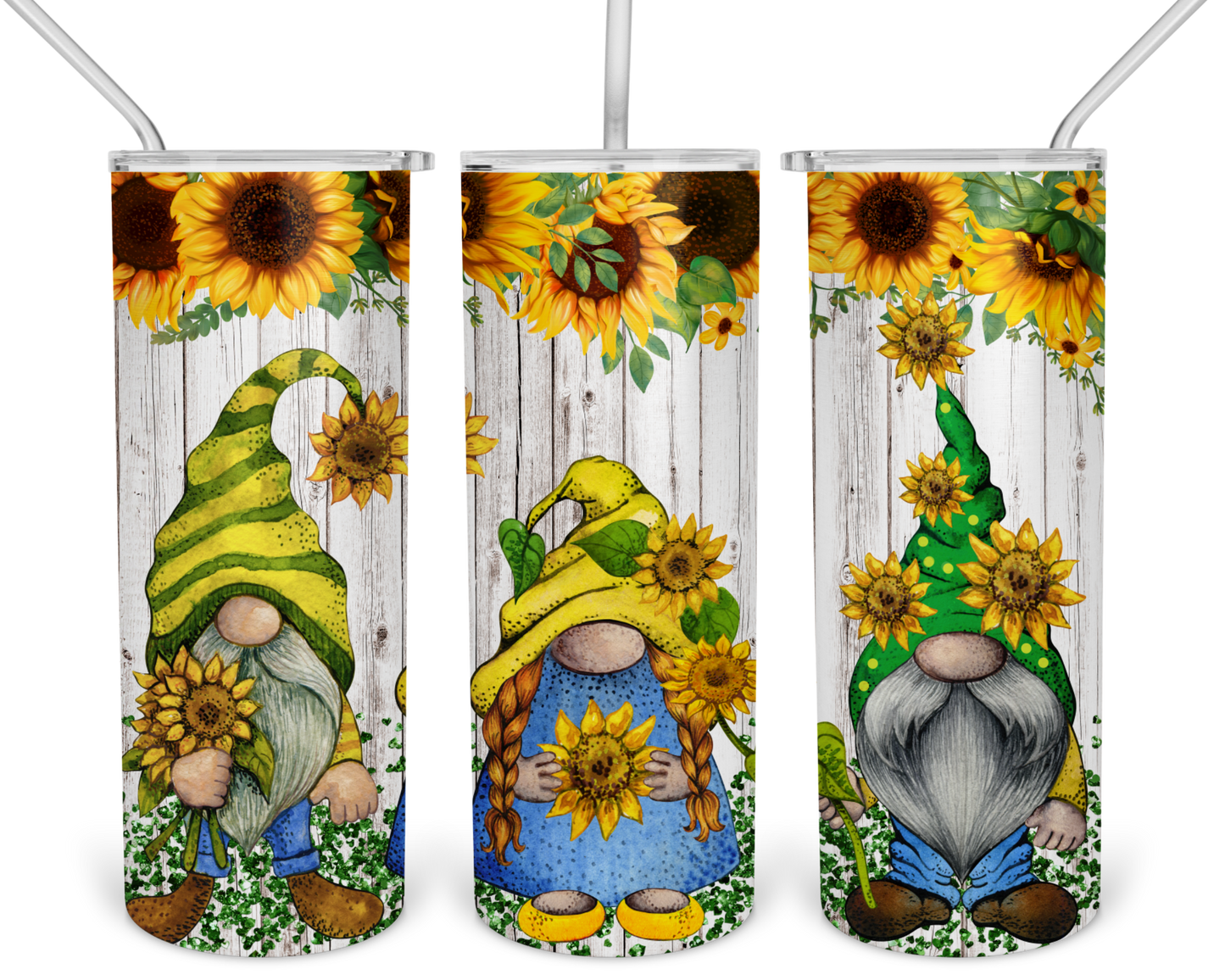 Sunflower Gnome Tumbler